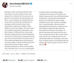 大坂直美以退赛平息争议 “心理健康”讨论远未结束